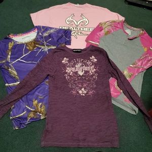 4 Realtree shirts.